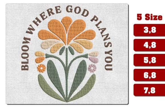 Bloom Where God Plans You Embroidery Des Review