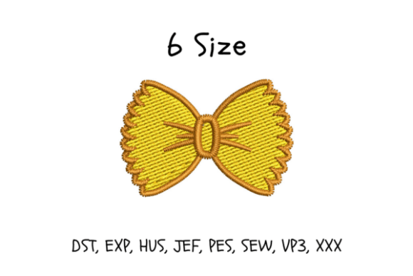 Bow Tie Pasta Embroidery Design Review