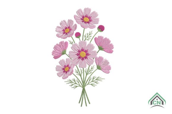 Cosmos Floral Bouquet Embroidery: A Seller's Review