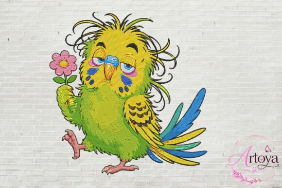 Cute Budgie Embroidery Design Review