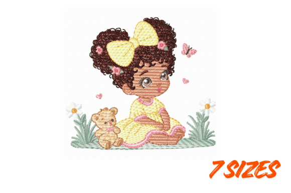 Cute Girl Teddy Embroidery Design Set Review