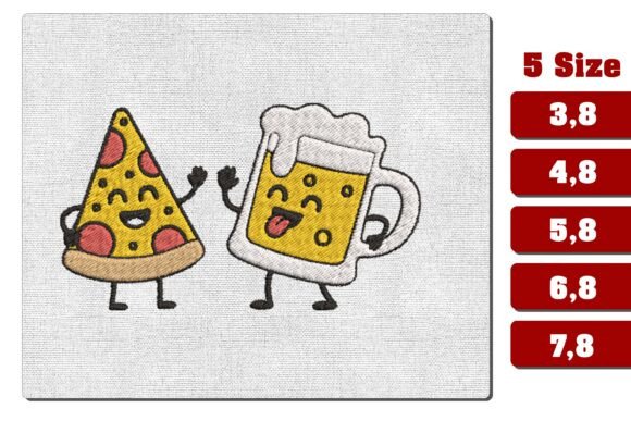 Cute Pizza and Beer Machine Embroidery Review