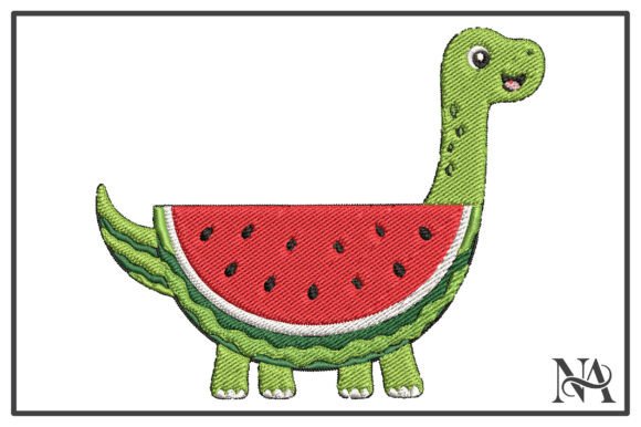 Cute Watermelon Dinosaur Embroidery Review