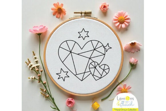Hearts Geo Stars - Hand Embroidery Review