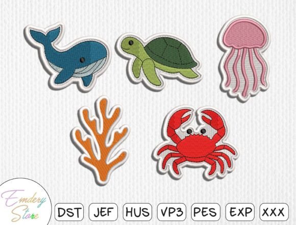 Sea Creatures Embroidery Design Set Review