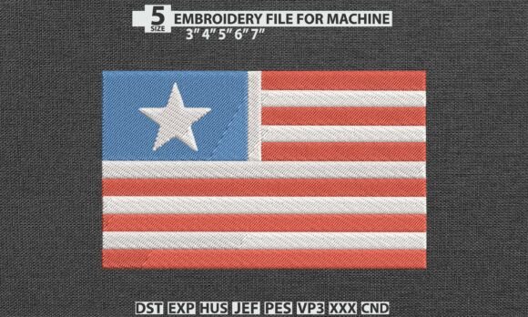 USA Flag DST PES Machine Embroidery File Review